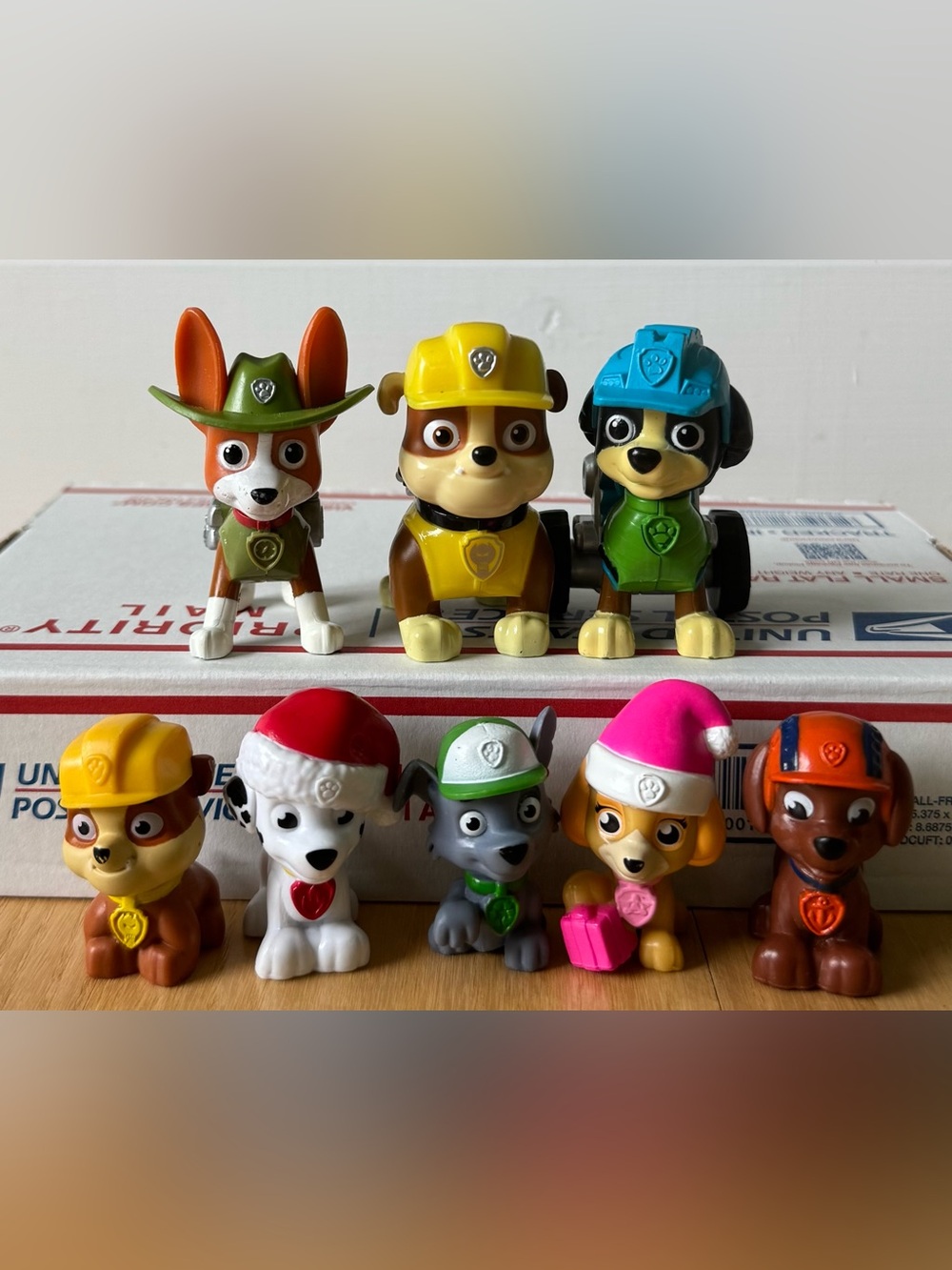 Paw Patrol Figure Lot Spin Master Rocky Rubble Zuma Tracker Marshall Skye Toys
